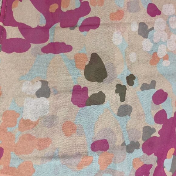 BANANA REPUBLIC FACTORY‎ Abstract Semi-Sheer 3/4 Sleeve Button Down Blouse  Sz S - Picture 8 of 10